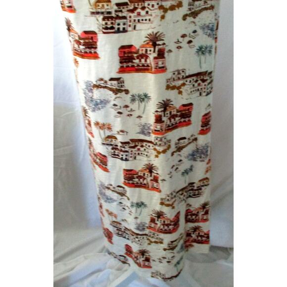 Denim & Co. Naturals Women's Beige House Print Sleeveless Stretch Maxi Dress L. - Picture 7 of 9